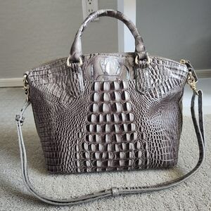 Brahmin Duxbury Green/Gray Satchel Bag